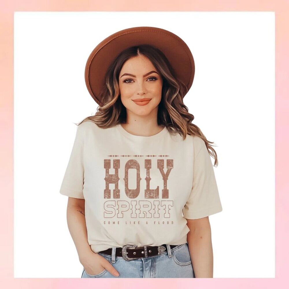 XL "Holy Spirit Come Like a Flood" Oversized Graphic Tee